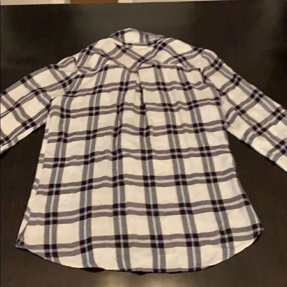 Rails Blue, White & burgundy Flannel size Small - Picture 3 of 4